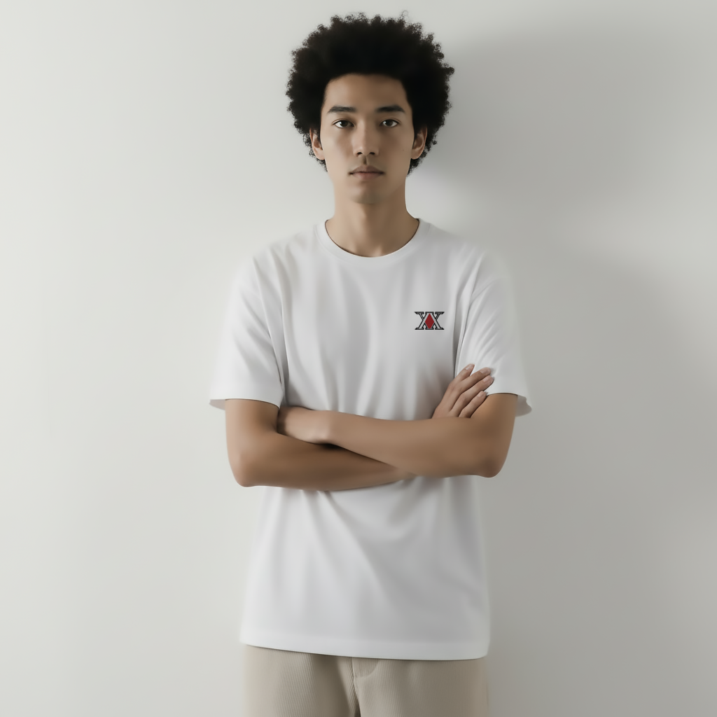 T-Shirt Hunter Logo - Blanc