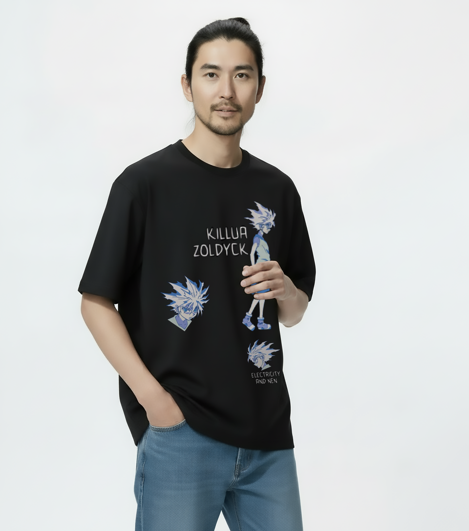 T-Shirt Killua Electricity - Noir