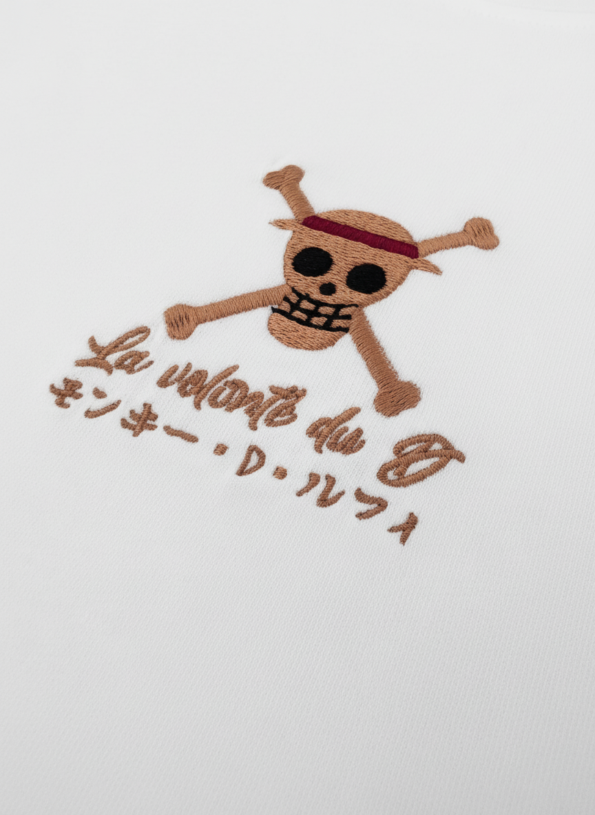 Luffy Will of D T-Shirt - White